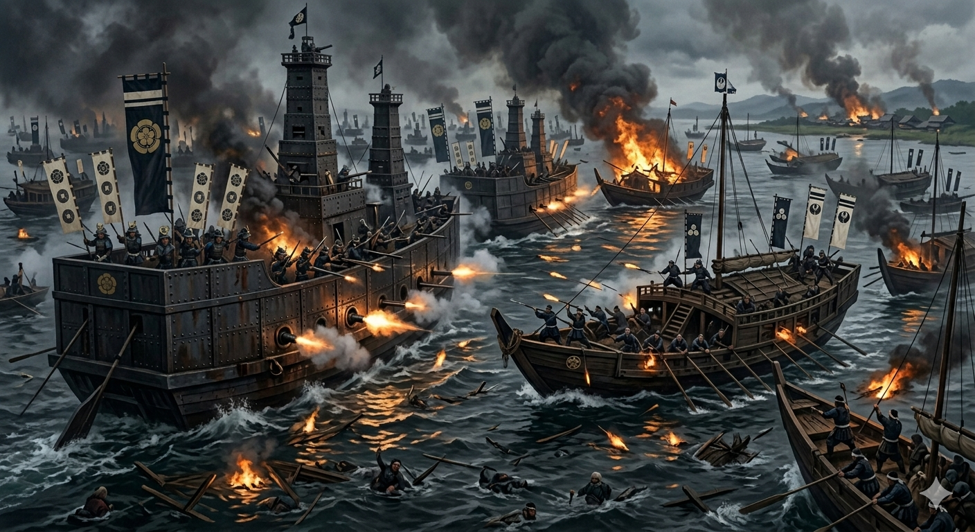 Iron-armored Atakebune warships